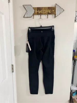 Yogalicious Lux Tribeca Size Small Black Active Leggings with Side Pockets NWT thumbnail 8