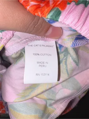 Women’s The Cat’S Floral Two-Piece Pajama Set Size: XS thumbnail 6