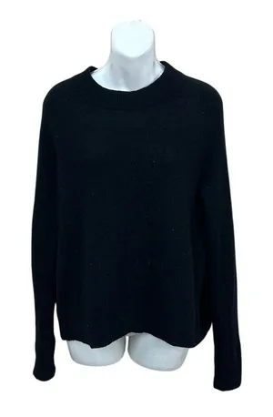 Athleta Black Wool Blend Sweater size M thumbnail 1