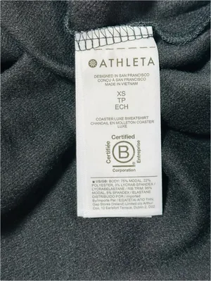Athleta Coaster Luxe Crewneck Sweatshirt Black Women’s XS NWT Soft Pullover thumbnail 4