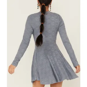 FREE PEOPLE WOMEN'S ALL YOURS LONG SLEEVE MINI DRESS - Light Blue - XS - NWT thumbnail 7