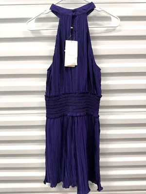 Rococo Sand Cassi Mini Dress Purple Womens Size Small thumbnail 7