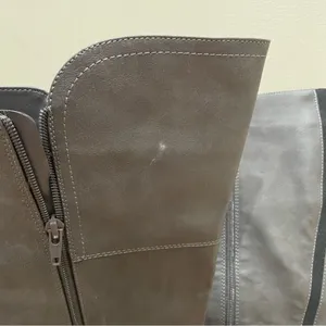 G By Guess Riding Boots Gray Women Size 9 Tall Knee High Buckle Strap Zip Boots thumbnail 11