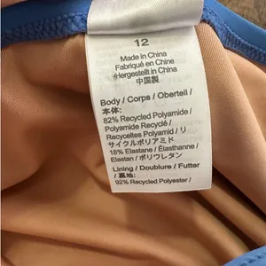 J. Crew Blue Bow One-Shoulder One Piece Swimsuit Size 12 thumbnail 4