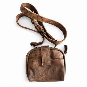 109%genuine suede cross bag purse length 7, height 6, width 2 thumbnail 2