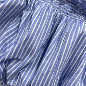 NEW Zara Stripped Blue Striped Strapless Blouse thumbnail 10