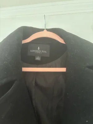 London Fog Black Double Breasted Peacoat Women’s Size L thumbnail 4