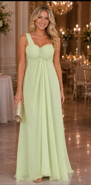 Xscape Light Green Ruched Sweetheart Maxi Dress thumbnail 1