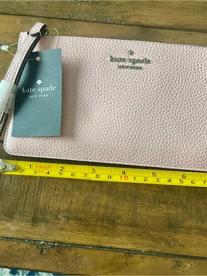 Brand New, Kate Spade Pebbled Leather Medium Wristlet & Spot the Spade Bracelet thumbnail 3