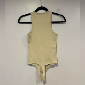Abercrombie and Fitch tan ribbed bodysuit‎ thumbnail 3