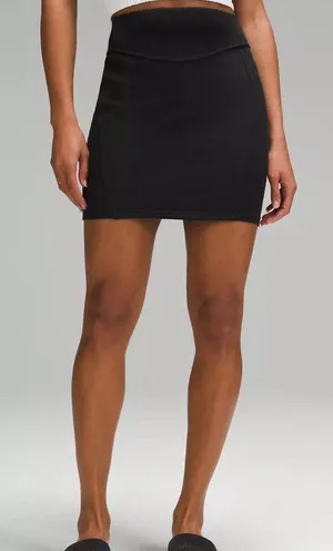 lululemon Scuba High Rise Mini Skirt Black Size Medium Workout. Summer Casual thumbnail 1