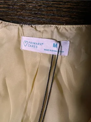 NWT Primark Cares Butter Yellow Tailored Waistcoat Vest Top Button Front Medium thumbnail 4