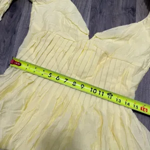 ASTR The Label Carina Butter Yellow Long Sleeve Corset Mini Dress Large thumbnail 5
