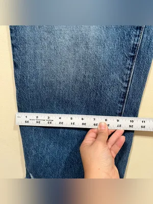FRAME High N Tight Wide Leg Crop Distressed Hem Lomina Denim Jeans Women's 28 thumbnail 5