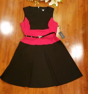 Tommy Hilfiger Red/Black Dress Size 12 thumbnail 4