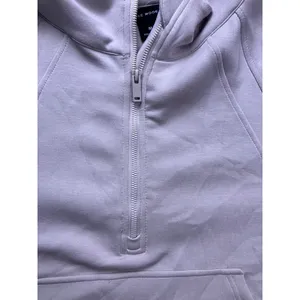 Rae Mode Hoodie Women M Beige‎ 1/4 Zip Scuba Pullover Soft Luxury thumbnail 5