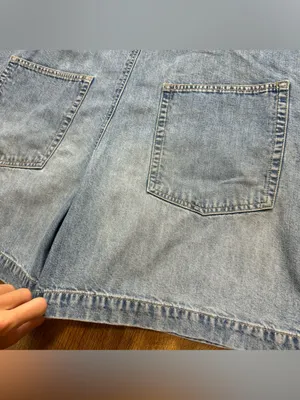 Vtg GAP Denim Shortalls Overalls Sz XL Relaxed Cotton Faded thumbnail 15