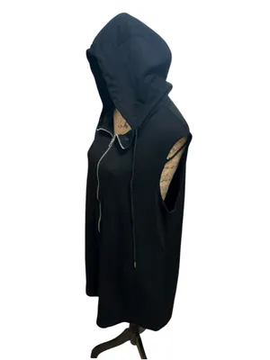 Halara Hooded Sleeveless Zipper Casual Jumpsuit with Pockets Size XL Black thumbnail 4