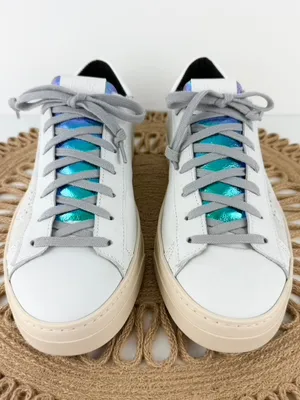 NEW P448 Jack Sneakers White Metallic Women’s Sz 41 EU 9.5 US thumbnail 3