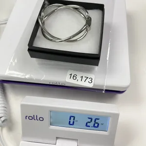 Michael Kors Silver Tone Knot Bracelet Hinged Bangle Signed Minimalist Statement thumbnail 10