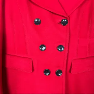 Banana Republic Peacoat Women’s XL Red Wool Cashmere Double Breasted Classic thumbnail 3