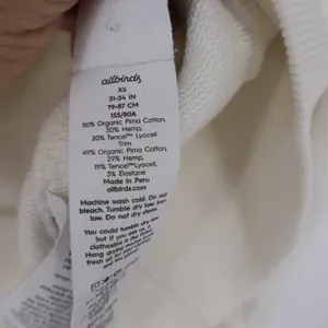 Allbirds Womens R&R Sweatshirt Cream White Organic Cotton Hemp XS thumbnail 4