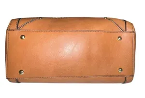 London Fog Tan and Brown ostrich top Women's Bag thumbnail 7