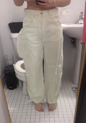 White barrel jeans  thumbnail 1
