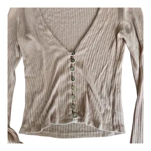 Reformation Pink Ribbed Knit Gellar Top Size: XS thumbnail 3