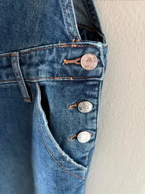 GAP 90s Style Denim Overalls thumbnail 5