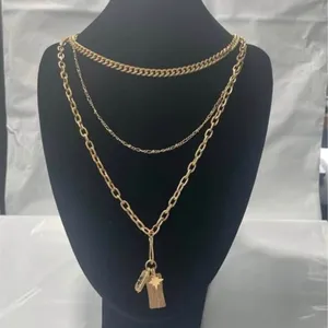 Universal Threads Semi-Precious Stone & Rectangular Charm Layered-Worn Gold-195994781971 thumbnail 4