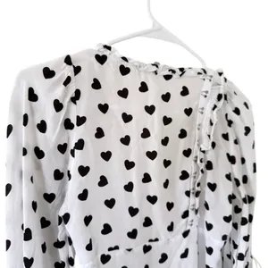 For Love & Lemons Willow Black & White Heart Blouse thumbnail 9