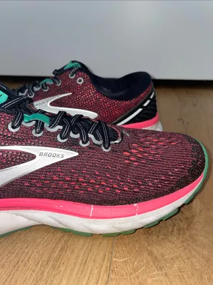 Brooks Ghost 11 Women's Running Sneakers Black & Pink with Teal Accents Size 8.5 thumbnail 10