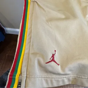 VINTAGE Jordan Womens TRACK Pants Large/Medium Tan, Red, Green,‎ Yellow Dri-Fit thumbnail 2