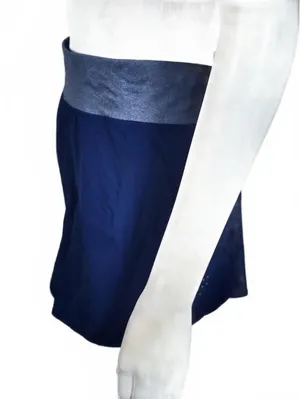 Avia Women's Blue Athletic Shorts with Gray Waistband, Size Large thumbnail 3