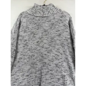 OFFLINE by Aerie Gray Marled Comfy Cotton Oversized Turtleneck Sweater Large thumbnail 9