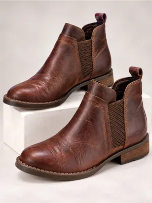 Born Women's Brenta Leather Chelsea Ankle Boots Brown Sz. 6.5 US Model BR0012106 thumbnail 1