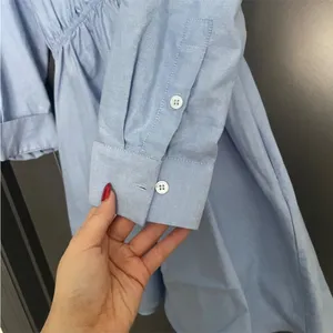 Zara oversized collared shirt dress v neck cotton Size XS thumbnail 7