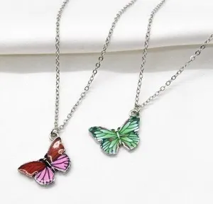 Butterfly Necklace Set Silver thumbnail 1