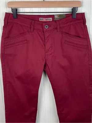 NEW 5.11 Tactical Women's Defender-Flex Pants Slim Fit Size 6 Regular Red Twill thumbnail 4