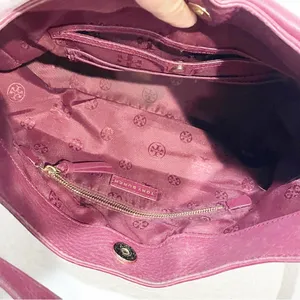Tory Burch‎ Burgundy Mercer Slouchy Leather Hobo Bag thumbnail 4