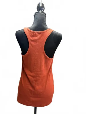 Universal Thread Rust Orange Ribbed Tank Top Scoop Neck Sleeveless Basic Small S thumbnail 2
