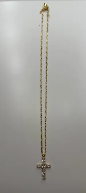 Gold Cross Necklace thumbnail 2