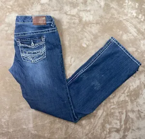 Maurice’s Dark Blue Women's Jeans with Embroidered Back Pocket thumbnail 1