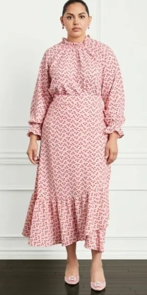 Hill house the mirabel skirt pink spaced floral Sz XXL thumbnail 1