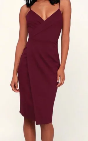 Lulus Plum Body Con MIDI Dress thumbnail 1