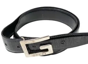 Gucci 90s Era G Logo Skinny Belt with Box Black Patent Leather‎ thumbnail 1