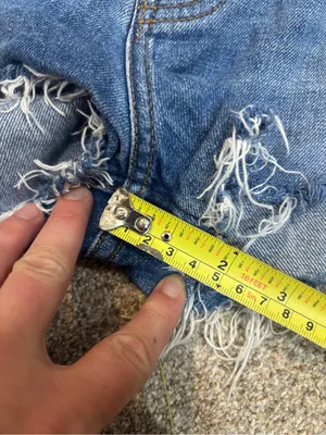 Reformation Size 28 Dixie Jorts High Rise Button Fly Bryce Wash Distressed thumbnail 7