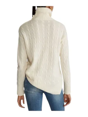 new Izod ❤︎ Cozy Classic Cable Knit Turtleneck Sweater ❤︎ Ivory Winter White XL thumbnail 2
