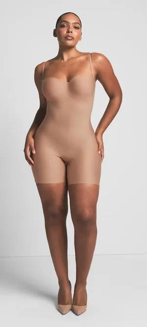 Skims Body ZONED UNDERWIRE MID THIGH BODYSUIT SIENNA MEDIUM New with Tags thumbnail 1